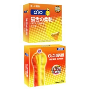 olo cat tongue 2080 particle condom 3pcs